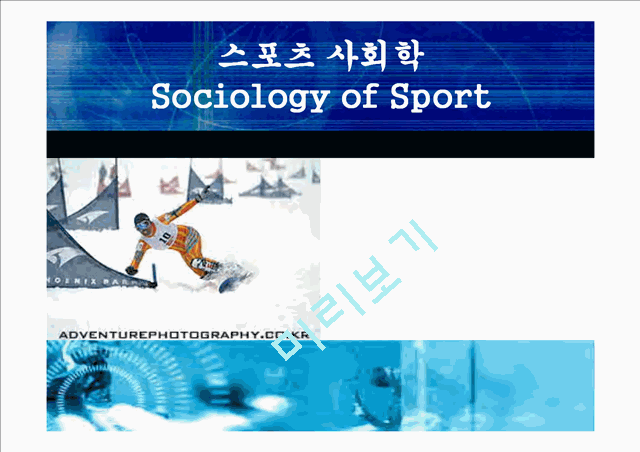 [스포츠학] 스포츠 사회학의 이해   (1 )